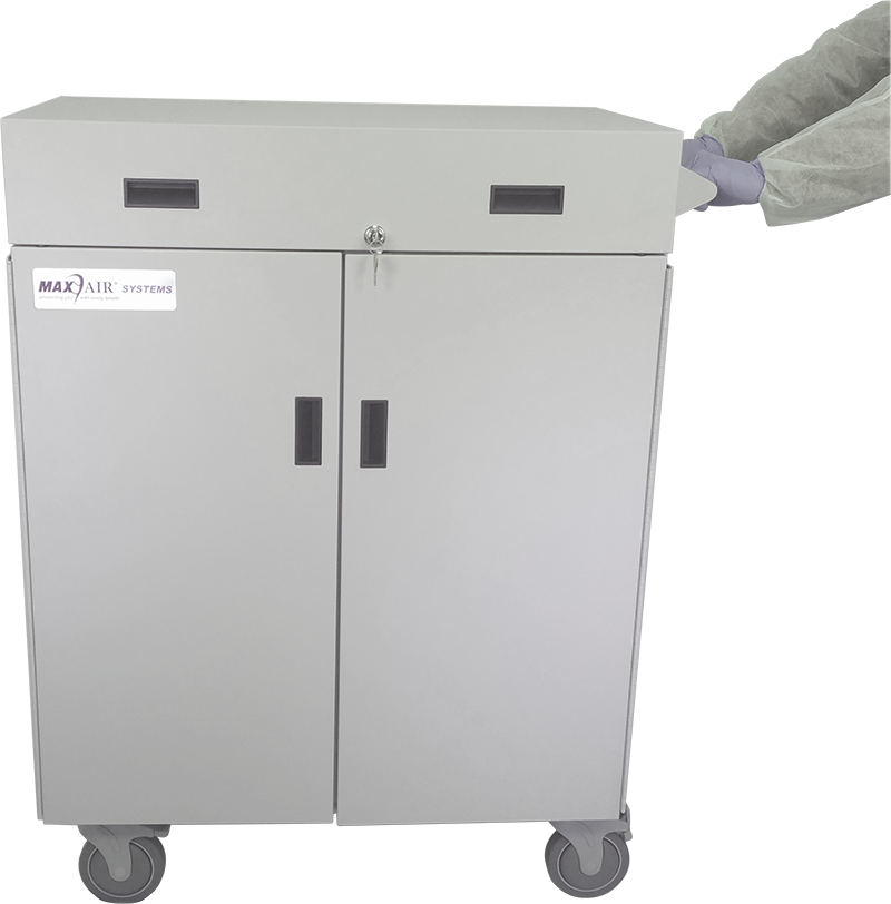 Capacity Up to 9 MAXAIR Systems Integrated 6 Gang Charger - up to six Batteries always ready from a single wall outlet